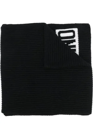 Moschino Intarsia-logo knit scarf