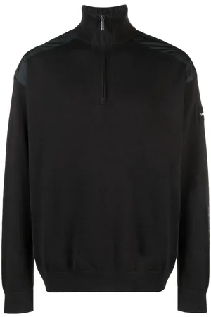 Calvin Klein Cotton-blend quarter-zip jumper