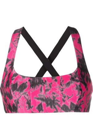 Serafini Floral-print cross-strap bralette