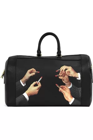SELETTI Laptop Bags - Graphic print holdall bag - Black
