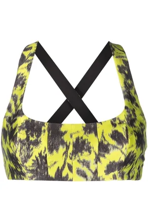 Serafini Floral-print cross-strap bralette