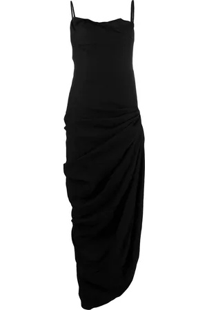 Jacquemus Women Evening Dresses - Ruched evening gown - Black