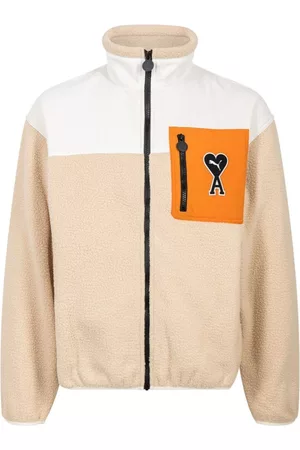 PUMA Men Shearling Jackets - X Ami sherpa "Light Sand" jacket - Neutrals