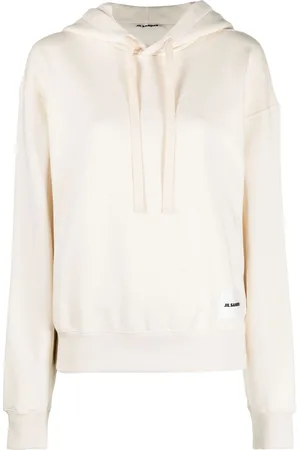 Jil Sander Logo-patch drawstring hoodie