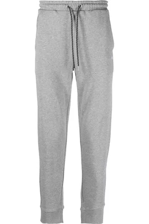 HUGO BOSS Men Sweatpants - Embroidered-logo track pants - Grey