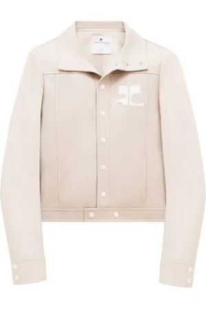 Courrèges Chest logo-patch shirt jacket