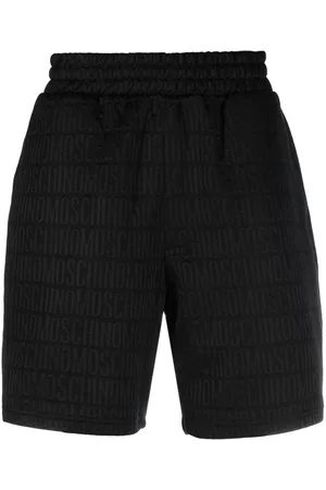 Moschino Men Bermudas - All-over logo-print shorts - Black