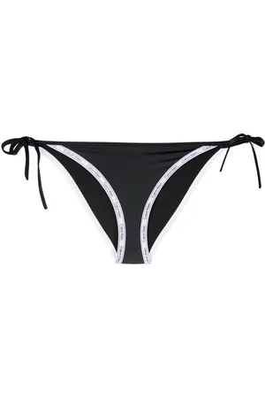 Calvin Klein Women's Pure Ribbed Cheeky Bikini Panty, Black, L at