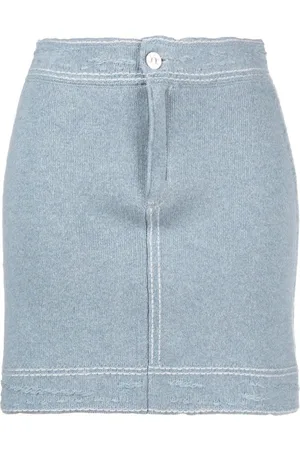 Barrie Contrast-stitch mini skirt