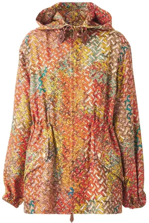 Burberry Monogram map-print silk parka
