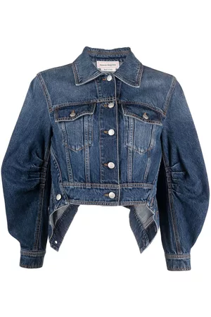 Alexander McQueen Cocoon sleeve denim jacket - Blue