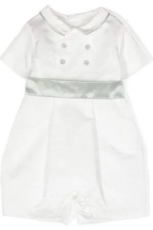 LA STUPENDERIA Bow-front short-sleeved romper