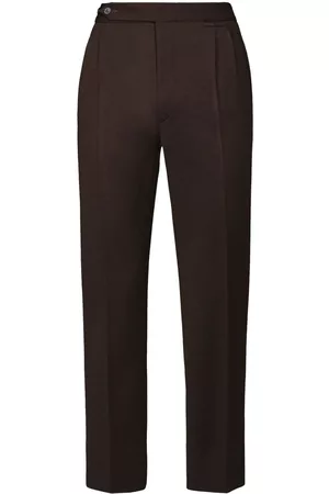 Maison Margiela Men Pants - Cropped tapered trousers - Brown