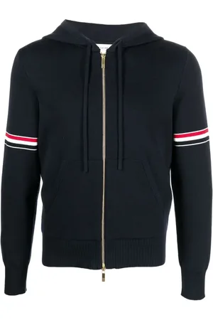 Thom Browne Striped zip-up hoodie