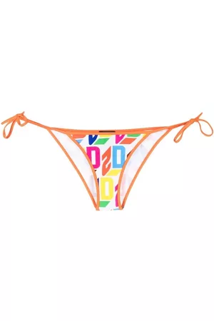 Dsquared2 Women Bikini Bottoms - Graphic logo-print bikini bottoms - White