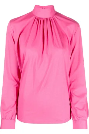 Xacus Gathered-detail high neck blouse