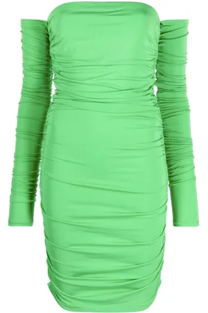 The Andamane Off-shoulder draped dress