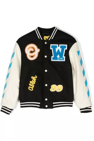 OFF-WHITE Boys Sports Jackets - Patch-design sports jacket - Black