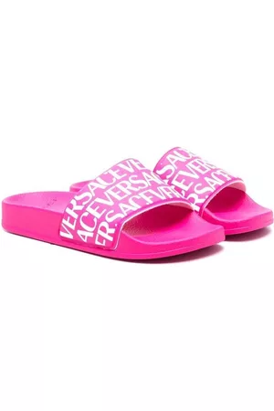 VERSACE Flip Flops - Logo-print detail flip-flops - Pink
