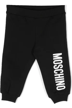 Moschino Sweatpants - Logo-print cotton track trousers - Black