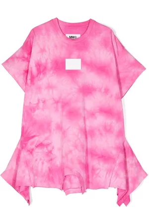 Maison Margiela Girls Casual Dresses - T-shirt hem tie-dye dress - Pink