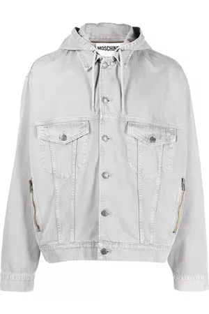 Moschino Hooded denim jacket - Grey