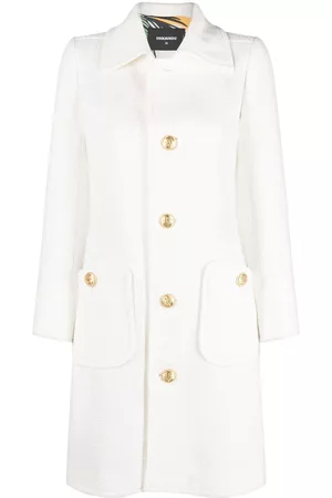 Dsquared2 Women Coats - Tailored single-breasted coat - White