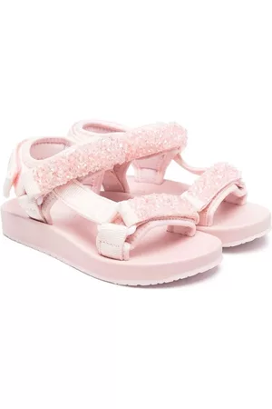 MONNALISA Sandals - Sequin embellished sandals - Pink