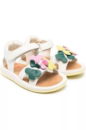 Camper Sandals - Bicho floral-appliqué sandals - White