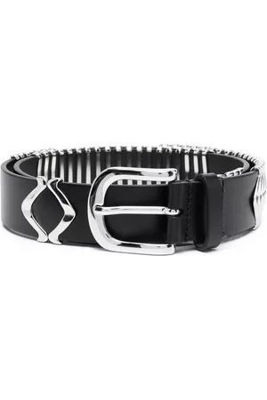Isabel Marant Men Belts - Tehorah metallic-finish detail belt - Black