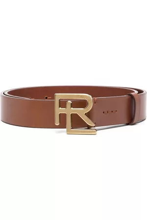 Ralph Lauren Men Belts - Logo-plaque leather belt - Brown