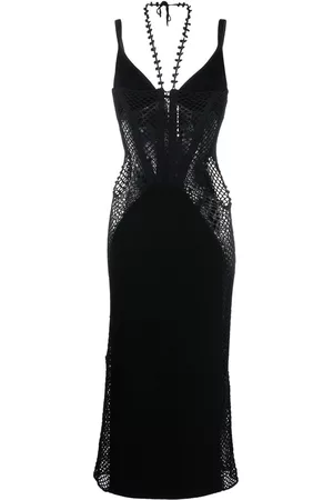 DION LEE Women Casual Dresses - Coral crochet cut-out dress - Black