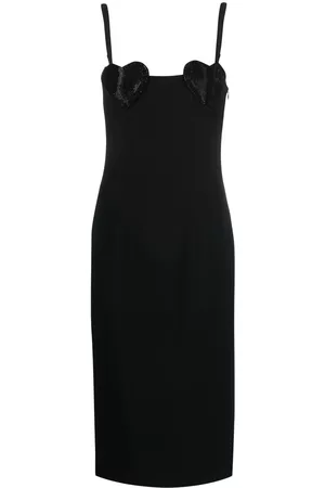 BLUMARINE Women Pencil Dresses - Heart-appliqué pencil midi dress - Black
