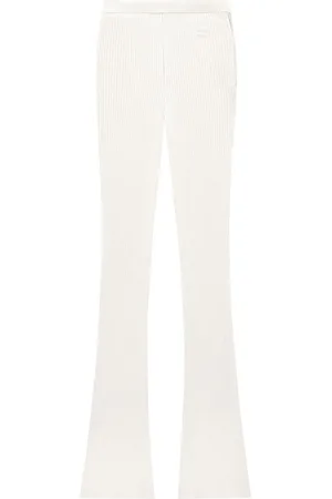 Courrèges Reediton ribbed flared trousers