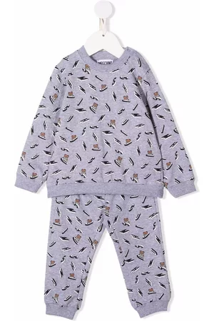 Moschino All-over logo print tracksuit - Grey