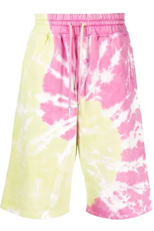 GCDS Men Bermudas - Tie-dye print bermuda shorts - Pink