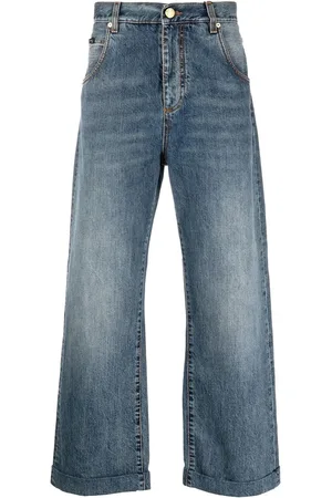 Etro Logo-patch straight-leg jeans