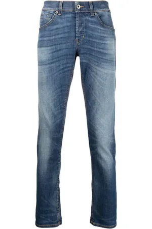 Dondup Whiskered-thigh bleach-wash jeans