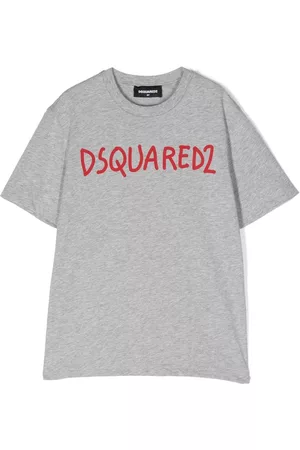Dsquared2 Boys Short Sleeved T-Shirts - Logo-print short-sleeve T-shirt - Grey