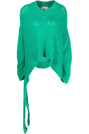 The Attico Open-knit V-neck jumper
