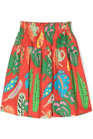 Stella McCartney Graphic-print organic-cotton skirt