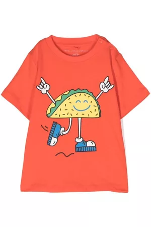Stella McCartney Graphic-print short-sleeved T-shirt - Orange