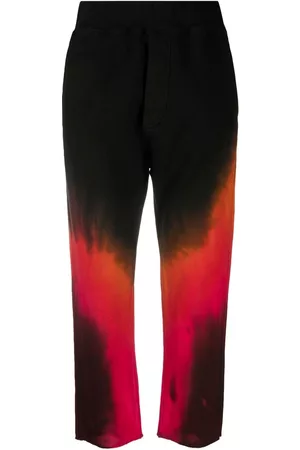 Dsquared2 Tie-dye print cropped trousers - Black