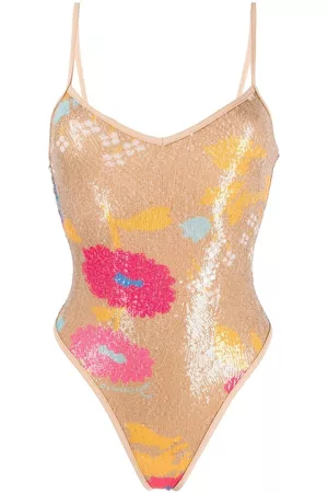 Dsquared2 Women Swimsuits - Sequin-embellished swimsuit - Neutrals