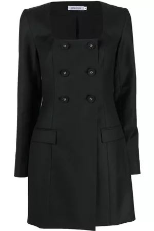 Anna Quan Square-neck blazer dress - Black