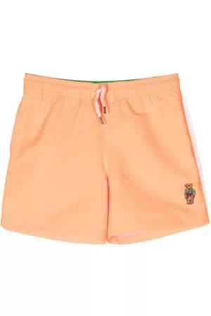 Ralph Lauren Logo-patch swim shorts - Orange