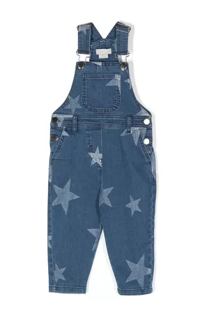 Stella McCartney Jeans - Star-print denim dungarees - Blue