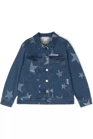 Stella McCartney Girls Denim Jackets - Star-print denim jacket - Blue