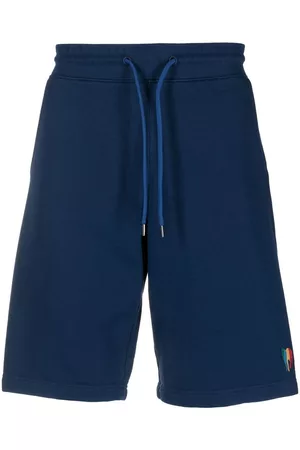 Paul Smith Embroidered-logo-detail shorts - Blue