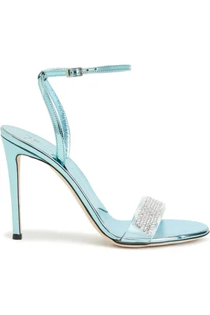 Giuseppe Zanotti 105mm rhinestone metallic sandals